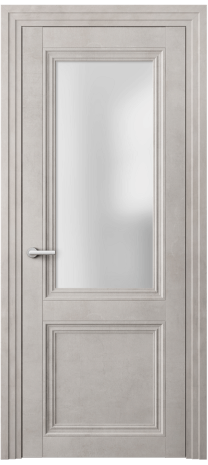 Межкомнатная дверь Centro 2524 Леон серебро Сатинированное стекло Цена 2730 AZE | Volhovec