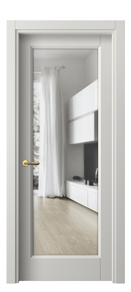 Межкомнатная дверь Galant 1402 Матовый серый Прозрачное стекло Цена 41919 ₽ | Volhovec