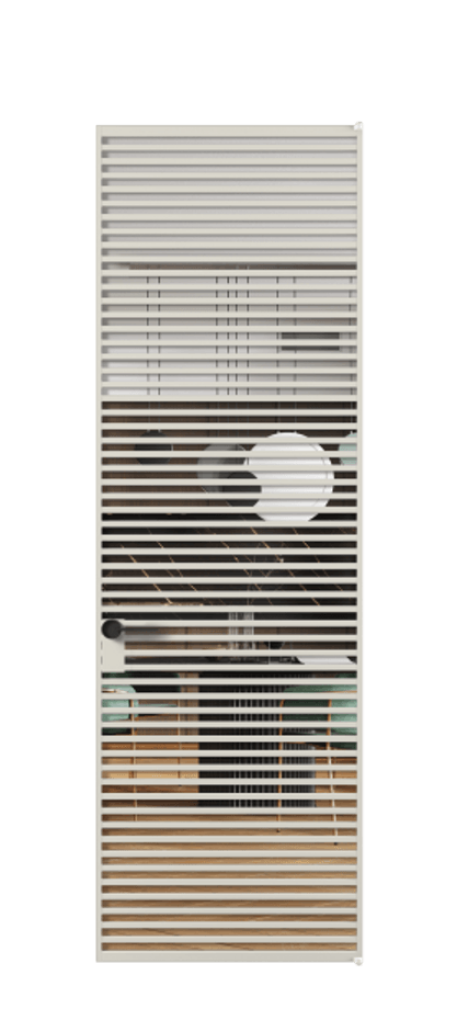 Алюминиевая дверь АЛПЛ040.07 Алюминий облачно-серый Прозрачное стекло "Crystal Vision", калёное Цена 238670  | Volhovec