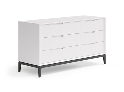 Мебель Комод Velvet 6 ящиков. Цвет Матовый пудровый белый. Материал Гладкая эмаль. Коллекция Комод Velvet 6 ящиков. Картинка.
