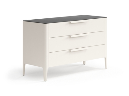 Мебель Комод Piega 3 ящика. Цвет Матовый облачно-серый. Материал Гладкая эмаль. Коллекция Комод Piega 3 ящика. Картинка.