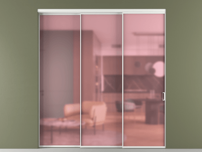 Алюминевая перегородка АЛПР 040.01_АБЛ_САТ РОЗ_new. Цвет Алюминий белоснежный. Материал Алюминий в эмали. Коллекция Перегородка Formato внутри проёма телескопик синхро 2. Картинка.