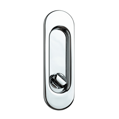 Ручки для дверей Ручка-лодочка для раздвижной двери с заверткой Ноксия. Цвет Полированный хром. Коллекция Ручка-лодочка для раздвижной двери с заверткой Ноксия. Картинка.