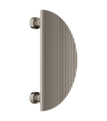 Ручки для дверей Ручка дверная Элеонора Курво. Цвет Полированный никель. Коллекция Элеонора Курво. Картинка.