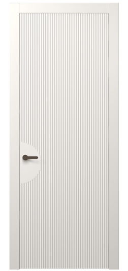 Дверь межкомнатная 8624 МПБЛ. Цвет Матовый пудровый белый. Материал Гладкая эмаль. Коллекция Dune. Картинка.