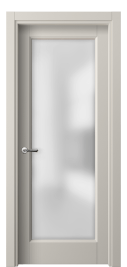 Дверь межкомнатная 1402 ПЭСС САТ. Цвет ПЭТ светло-серый. Материал ПЭТ. Коллекция Galant. Картинка.