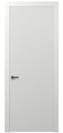 Дверь межкомнатная АКП 8628 МССР. Цвет Матовый светло-серый. Материал Гладкая эмаль. Коллекция Dune. Картинка.