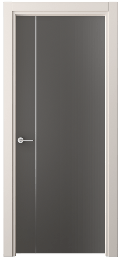 Дверь межкомнатная 4201 ПЭГФ. Цвет ПЭТ графитовый. Материал ПЭТ. Коллекция Freedom. Картинка.