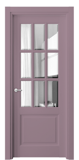 Дверь межкомнатная 6312 Пастельно-фиолетовый RAL 4009. Цвет RAL Пастельно-фиолетовый RAL 4009. Материал Массив бука эмаль. Коллекция Toscana Grigliato. Картинка.