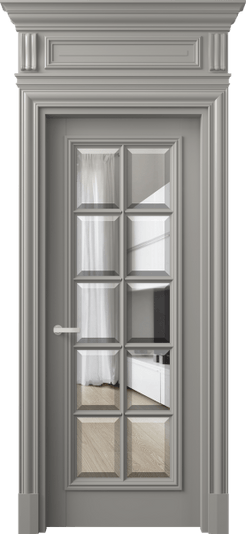 Дверь межкомнатная 7310 БНСР ПРОЗ Ф. Цвет Бук нейтральный серый. Материал Массив бука эмаль. Коллекция Antique. Картинка.