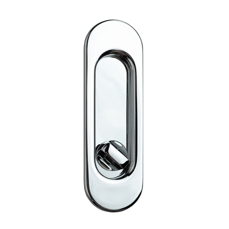 Ручки для дверей Ручка-лодочка для раздвижной двери с заверткой Ноксия. Цвет Полированный хром. Коллекция Ручка-лодочка для раздвижной двери с заверткой Ноксия. Картинка.