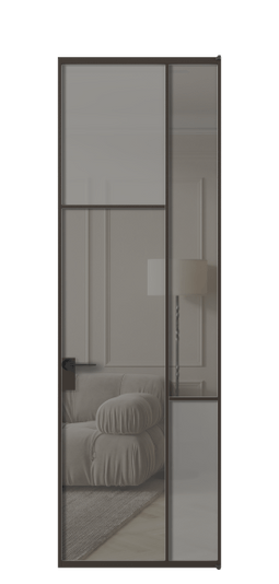 АЛПЛ041.10 ААН Серый сатин матовое + Серый прозрачное