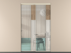 Перегородка Mosaic внутри проёма двустворчатая