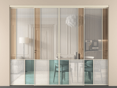 Перегородка Mosaic внутри проёма четырёхстворчатая