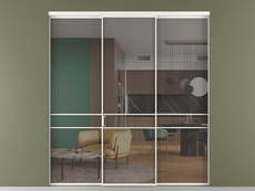 Перегородка Formato внутри проёма 3 створки