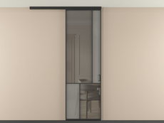 Перегородка Mosaic вдоль стены на потолок одностворчатая