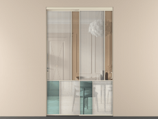 Перегородка Mosaic внутри проёма двустворчатая