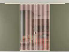 Перегородка Formato вдоль стены на потолок двустворчатая