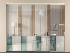 Перегородка Mosaic внутри проёма телескопик синхро 3