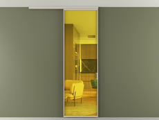 Перегородка Formato вдоль стены на потолок одностворчатая